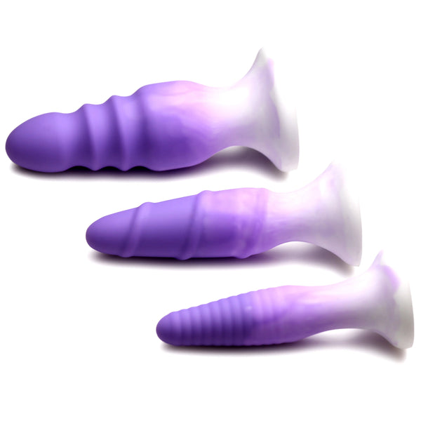 Simply Sweet 3 Piece Silicone Butt Plug Set - Purple