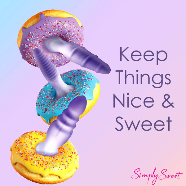 Simply Sweet 3 Piece Silicone Butt Plug Set - Purple