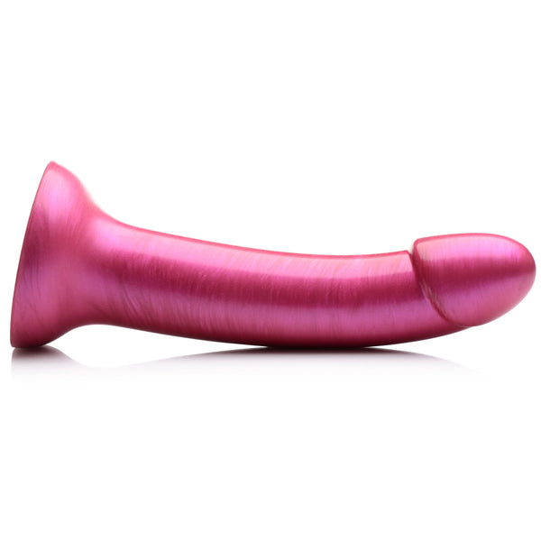 Simply Sweet Metallic Silicone 7" Dildo - Pink