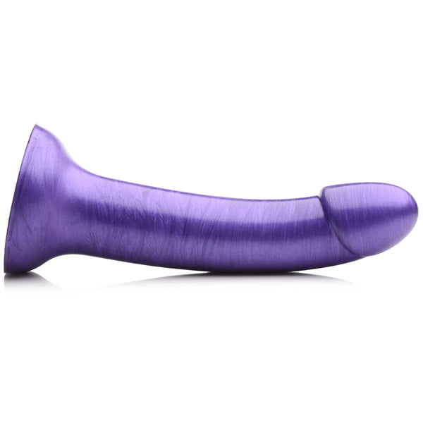 Simply Sweet Metallic Silicone 7" Dildo - Purple