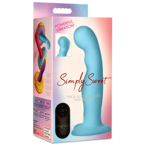 Curve Novelties Simply Sweet 21X Vibrating Thick Rechargeable Silicone Dildo with Remote Control - Extreme Toyz Singapore - https://extremetoyz.com.sg - Sex Toys and Lingerie Online Store - Bondage Gear / Vibrators / Electrosex Toys / Wireless Remote Control Vibes / Sexy Lingerie and Role Play / BDSM / Dungeon Furnitures / Dildos and Strap Ons / Anal and Prostate Massagers / Anal Douche and Cleaning Aide / Delay Sprays and Gels / Lubricants and more...