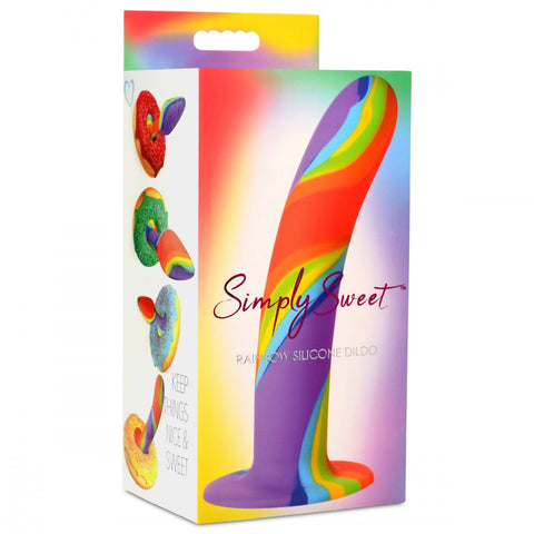Curve Novelties Simply Sweet Rainbow Silicone Dildo - Extreme Toyz Singapore - https://extremetoyz.com.sg - Sex Toys and Lingerie Online Store - Bondage Gear / Vibrators / Electrosex Toys / Wireless Remote Control Vibes / Sexy Lingerie and Role Play / BDSM / Dungeon Furnitures / Dildos and Strap Ons &nbsp;/ Anal and Prostate Massagers / Anal Douche and Cleaning Aide / Delay Sprays and Gels / Lubricants and more...