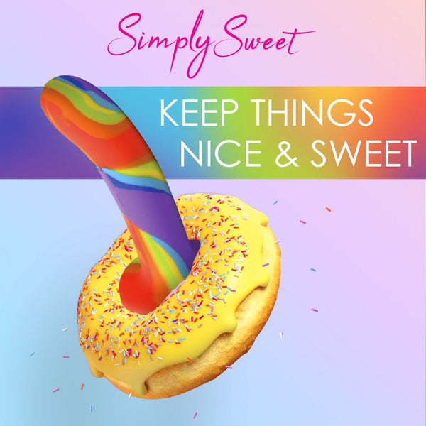 Curve Novelties Simply Sweet Rainbow Silicone Dildo - Extreme Toyz Singapore - https://extremetoyz.com.sg - Sex Toys and Lingerie Online Store - Bondage Gear / Vibrators / Electrosex Toys / Wireless Remote Control Vibes / Sexy Lingerie and Role Play / BDSM / Dungeon Furnitures / Dildos and Strap Ons &nbsp;/ Anal and Prostate Massagers / Anal Douche and Cleaning Aide / Delay Sprays and Gels / Lubricants and more...