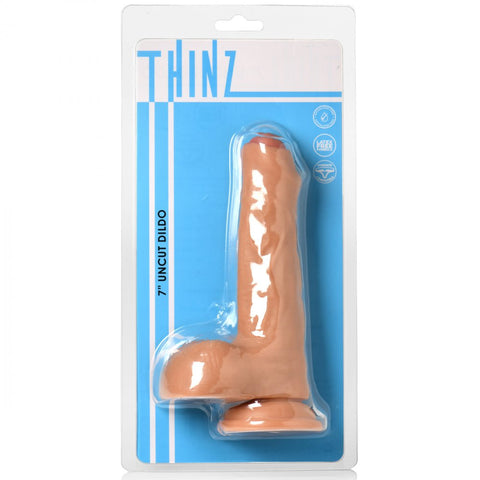 Curve Novelties Thinz 7" Uncut Dildo with Balls - Extreme Toyz Singapore - https://extremetoyz.com.sg - Sex Toys and Lingerie Online Store - Bondage Gear / Vibrators / Electrosex Toys / Wireless Remote Control Vibes / Sexy Lingerie and Role Play / BDSM / Dungeon Furnitures / Dildos and Strap Ons  / Anal and Prostate Massagers / Anal Douche and Cleaning Aide / Delay Sprays and Gels / Lubricants and more...
