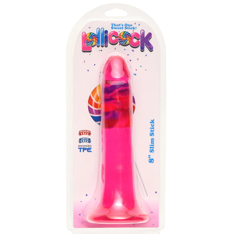 Lollicock 8" Slim Stick - Pink