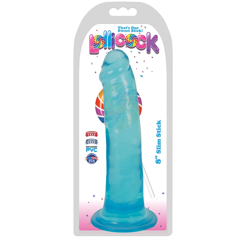 Curve Novelties Lollicock 8" Slim Stick Dildo (2 Colours Available) - Extreme Toyz Singapore - https://extremetoyz.com.sg - Sex Toys and Lingerie Online Store - Bondage Gear / Vibrators / Electrosex Toys / Wireless Remote Control Vibes / Sexy Lingerie and Role Play / BDSM / Dungeon Furnitures / Dildos and Strap Ons  / Anal and Prostate Massagers / Anal Douche and Cleaning Aide / Delay Sprays and Gels / Lubricants and more...