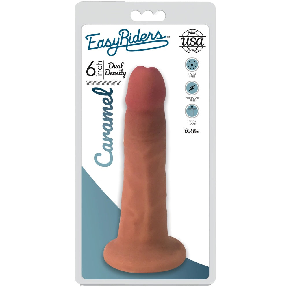 Easy Riders 6" Dual Density Bioskin Dildo - Tan