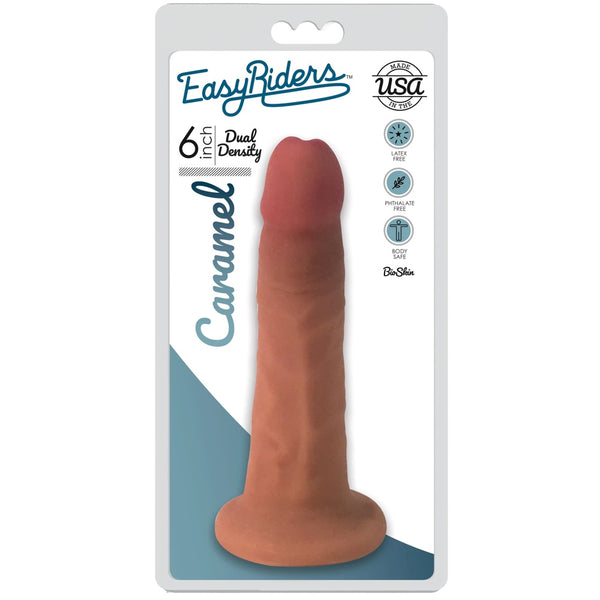 Easy Riders 6" Dual Density Bioskin Dildo - Tan