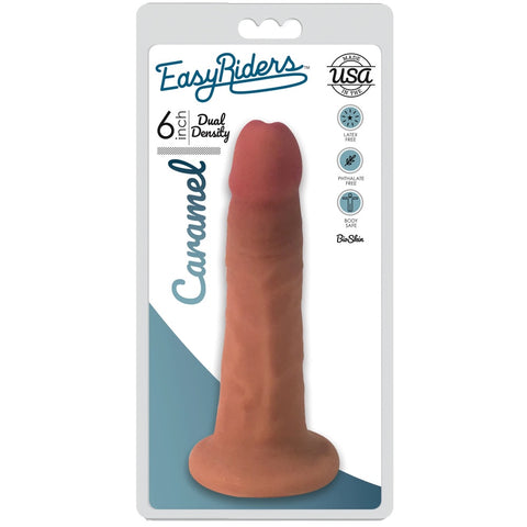 Easy Riders 6" Dual Density Bioskin Dildo - Tan