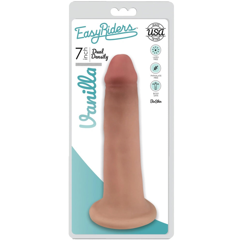 Easy Riders 7" Dual Density Bioskin Dildo - Light