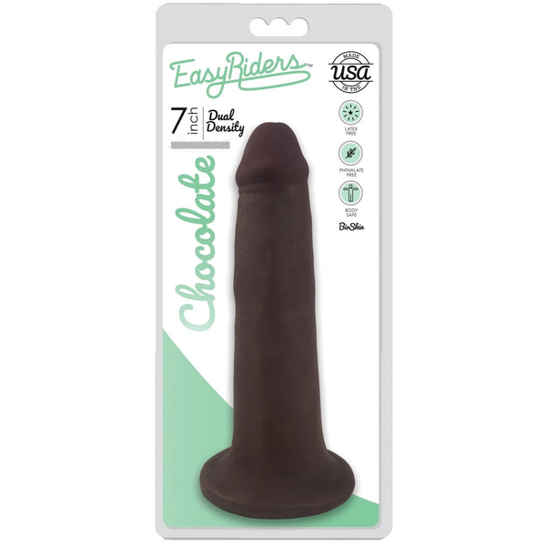 Easy Riders 7" Dual Density Bioskin Dildo - Brown