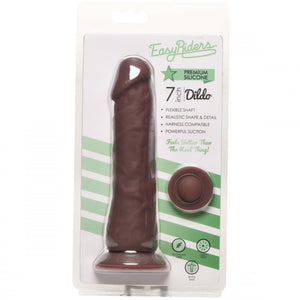 Easy Riders 7" Silicone Dildo - Dark