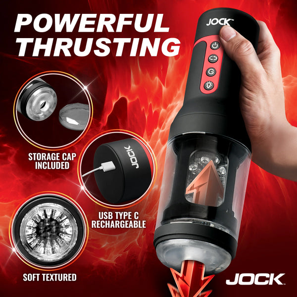 Jock Advanced Auto Spin Rechargeable Spinning & Thrusting Masturbator