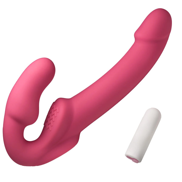 Simply Sweet Candy Crush Vibrating Strapless Strap-On - Pink