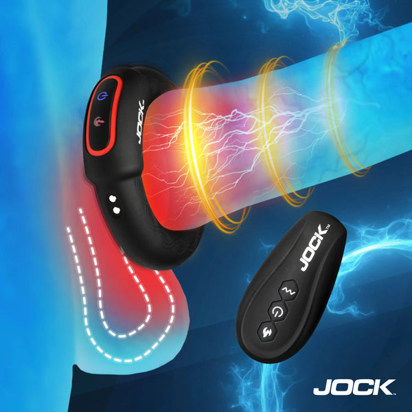 Jock Enhancers Rumbler Remote Controlled Vibrating & Warming Rechargeable C-Ring - 1.8"