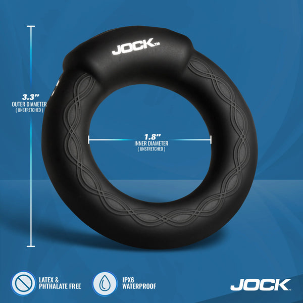 Jock Enhancers Rumbler Remote Controlled Vibrating & Warming Rechargeable C-Ring - 1.8"