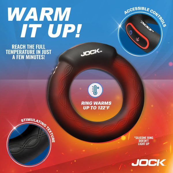 Jock Enhancers Rumbler Remote Controlled Vibrating & Warming Rechargeable C-Ring - 2"