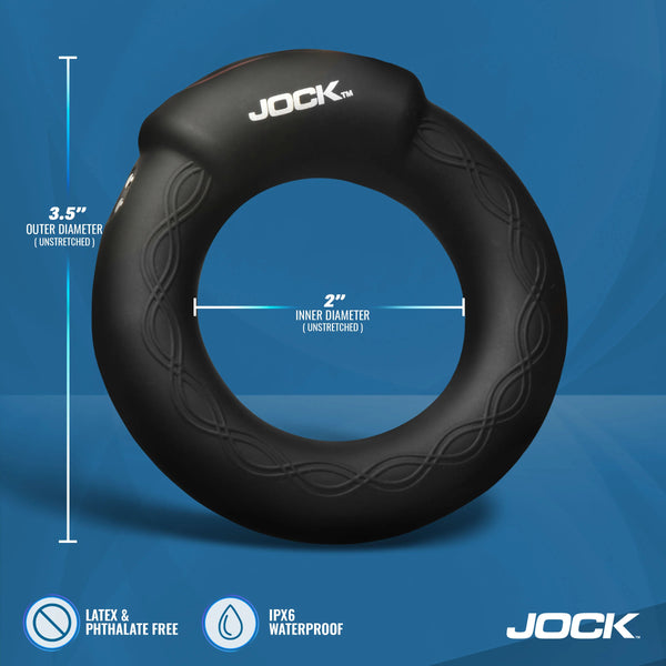 Jock Enhancers Rumbler Remote Controlled Vibrating & Warming Rechargeable C-Ring - 2"