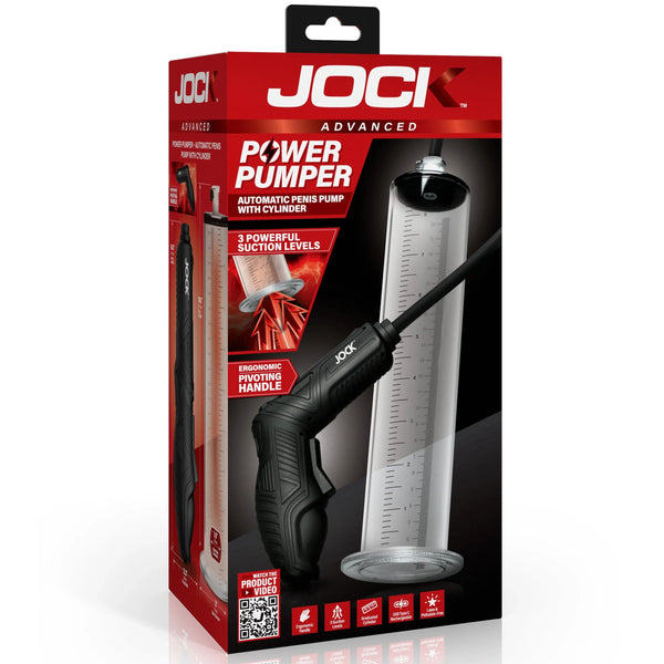 Jock Power Pumper Automatic Rechargeable Penis Pump with Cylinder