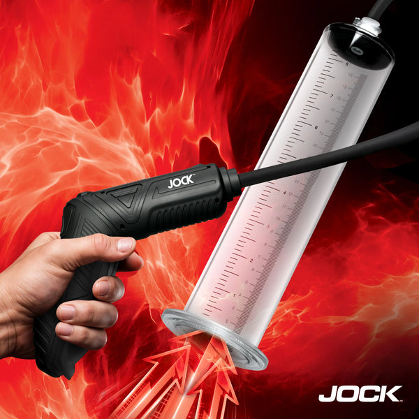 Jock Power Pumper Automatic Rechargeable Penis Pump with Cylinder