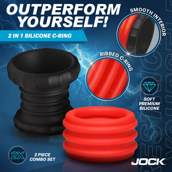 Jock Enhancers 2-In-1 Silicone Cock Ring
