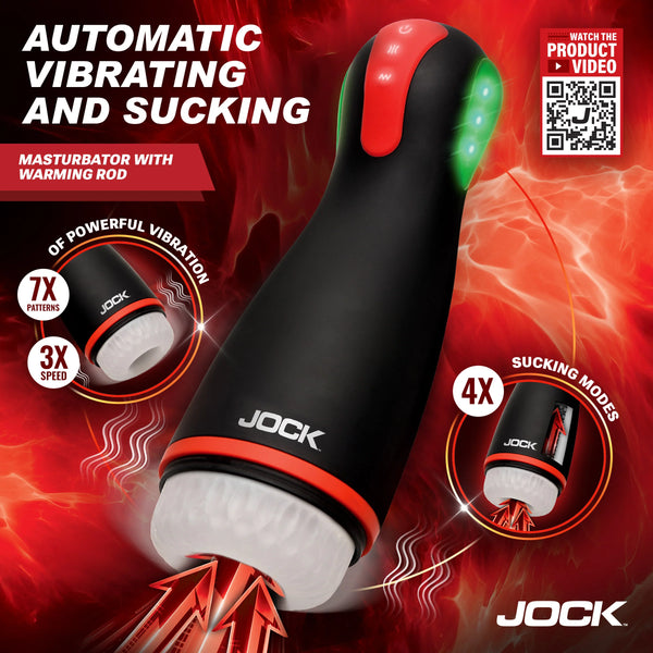 Jock Advanced Blaze Vibrating, Sucking & Warming Rechargeable Masturbator