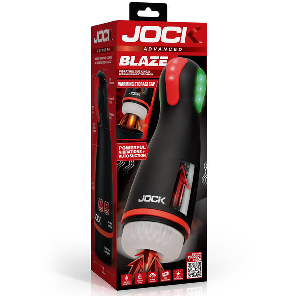 Jock Advanced Blaze Vibrating, Sucking & Warming Rechargeable Masturbator