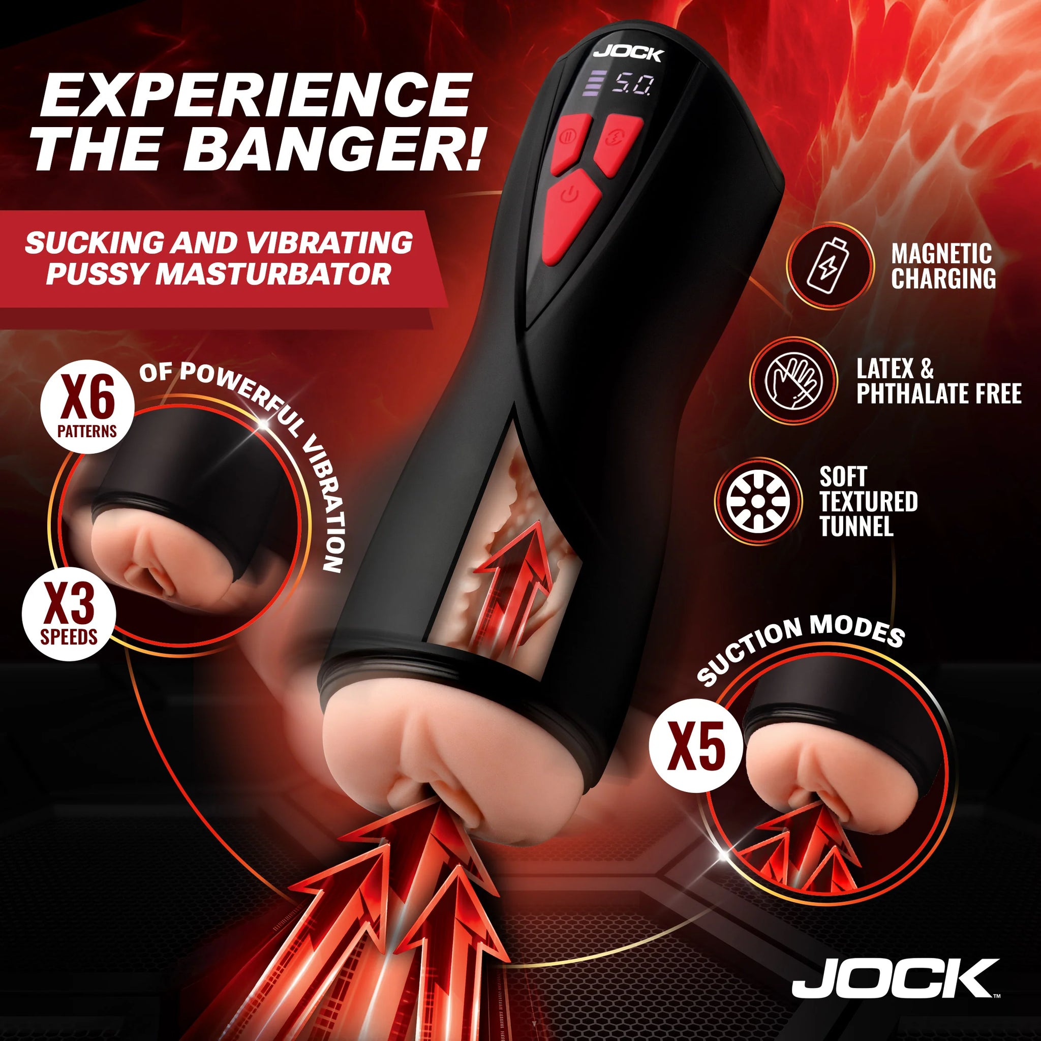 Jock Advanced Banger Sucking & Vibrating Pussy Masturbator