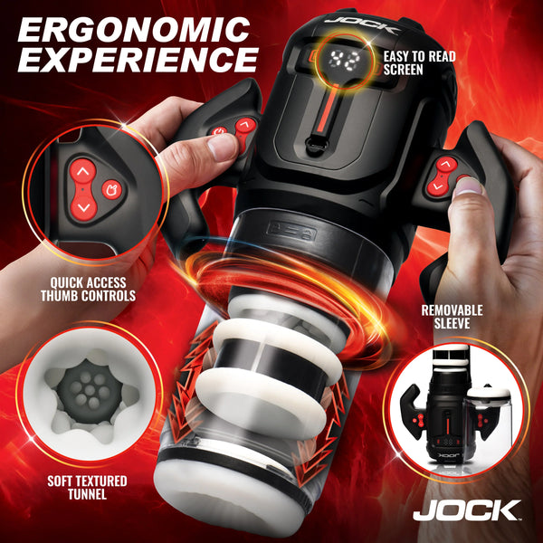 Jock Advanced Turbo Spin Thrusting & Rotating Rechargeable Masturbator