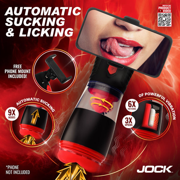 Jock Advanced Blow Job Sucking, Licking, and Vibrating Rechargeable Masturbator