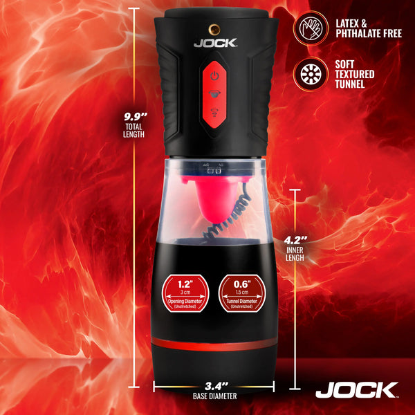 Jock Advanced Blow Job Sucking, Licking, and Vibrating Rechargeable Masturbator