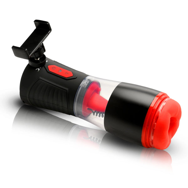 Jock Advanced Blow Job Sucking, Licking, and Vibrating Rechargeable Masturbator