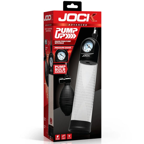 Jock Advanced Pump Up Gauge Penis Pump with Bulb