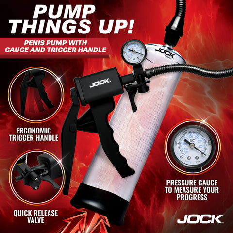 Jock Advanced Pump Up Penis Pump with Gauge & Trigger Handle