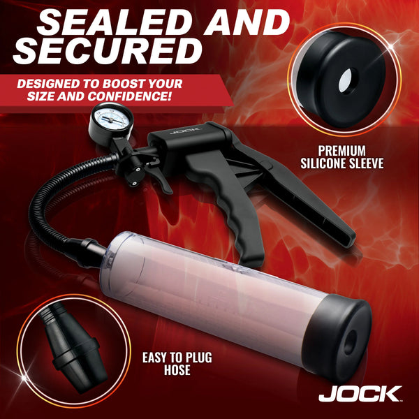 Jock Advanced Pump Up Penis Pump with Gauge & Trigger Handle
