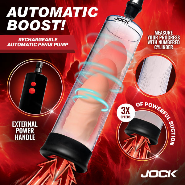 Jock Advanced Power Up Rechargeable Automatic Penis Pump