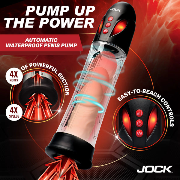 Jock Advanced Power Up Automatic Rechargeable Waterproof Penis Pump