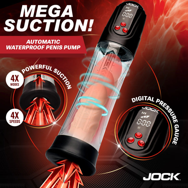 Jock Advanced Power Up Digital Automatic Waterproof Penis Pump