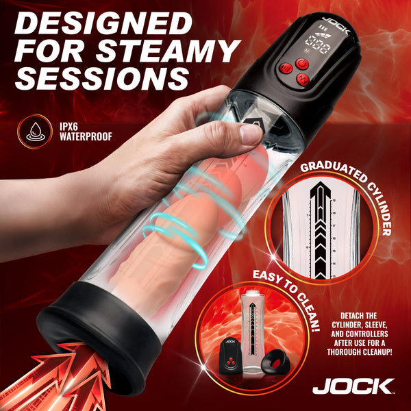 Jock Advanced Power Up Digital Automatic Waterproof Penis Pump