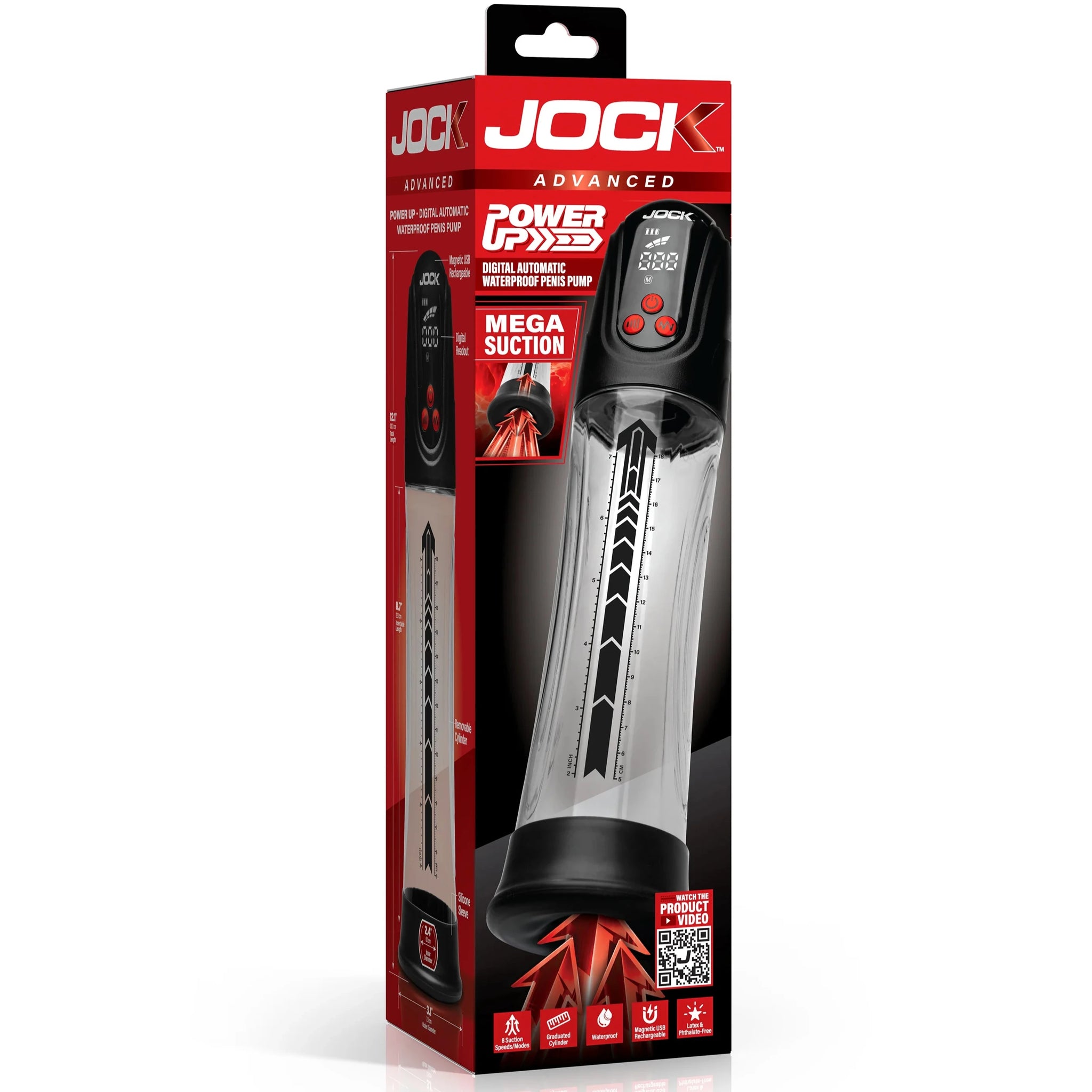 Jock Advanced Power Up Digital Automatic Waterproof Penis Pump