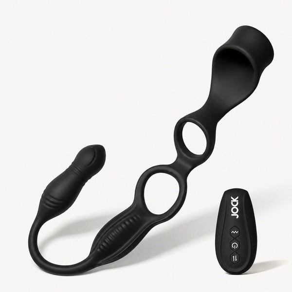 Hype Max Thrusting & Vibrating Anal Plug with C-Ring & Remote Control