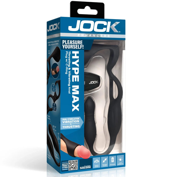 Hype Max Thrusting & Vibrating Anal Plug with C-Ring & Remote Control