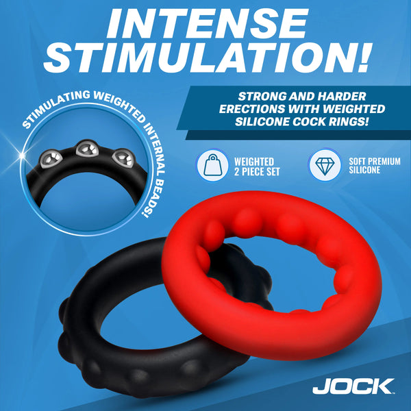 Jock Enhancers Weighted Silicone C-Ring Set