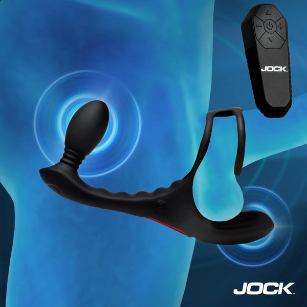 Jock Enhancers Triple Rush Vibrating C-Ring & Anal Plug with Remote