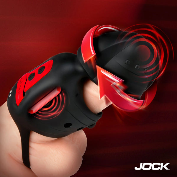 Jock Advanced Helmet Humper Gyrating & Vibrating Silicone Masturbator