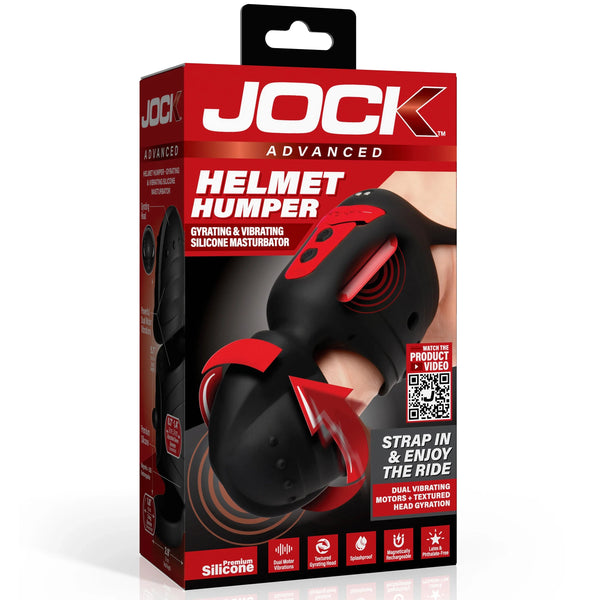 Jock Advanced Helmet Humper Gyrating & Vibrating Silicone Masturbator