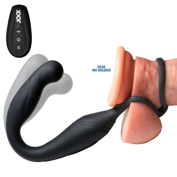 Jock Enhancers Axis Gyrating Rechargeable Prostate Vibrator with C-Ring & Remote Control