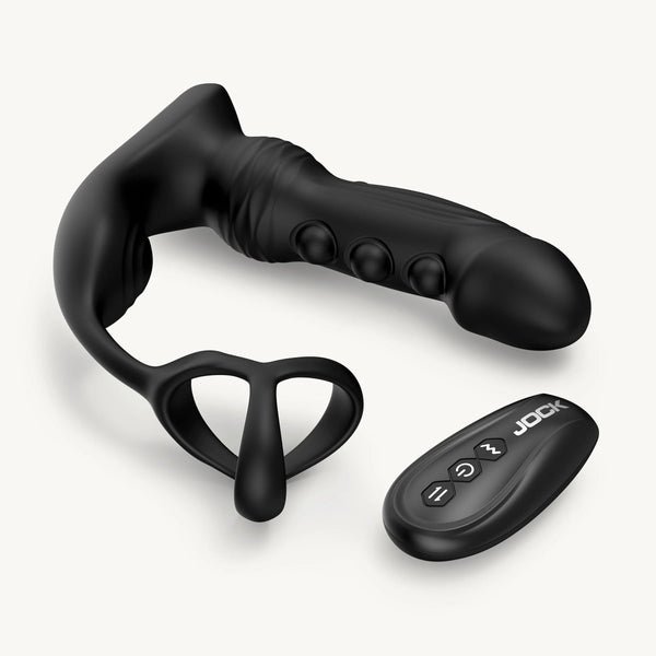 Jock Enhancers P-Pulse Pulsing Silicone Prostate Vibrator with Remote Control