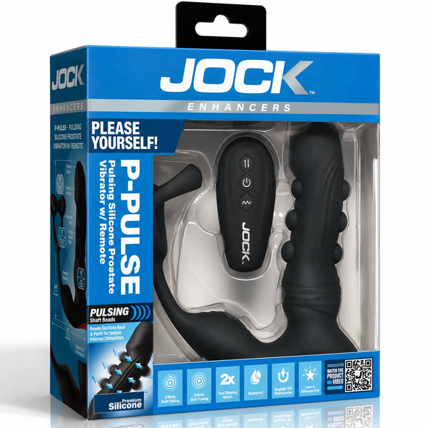 Jock Enhancers P-Pulse Pulsing Silicone Prostate Vibrator with Remote Control