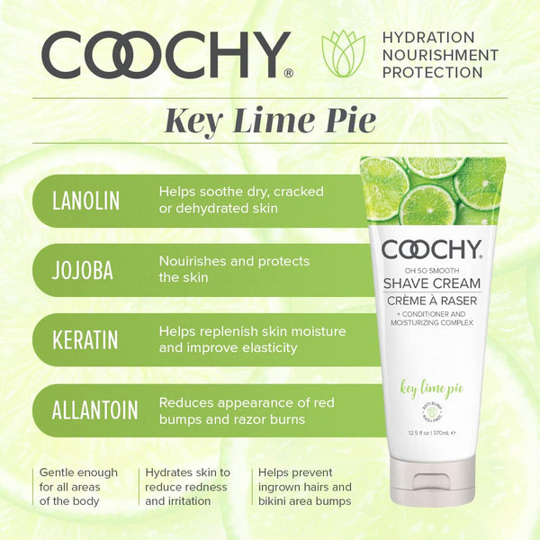 Classic Brands COOCHY Oh So Smooth Key Lime Pie Shave Cream - 370ml - Extreme Toyz Singapore - https://extremetoyz.com.sg - Sex Toys and Lingerie Online Store - Bondage Gear / Vibrators / Electrosex Toys / Wireless Remote Control Vibes / Sexy Lingerie and Role Play / BDSM / Dungeon Furnitures / Dildos and Strap Ons &nbsp;/ Anal and Prostate Massagers / Anal Douche and Cleaning Aide / Delay Sprays and Gels / Lubricants and more...